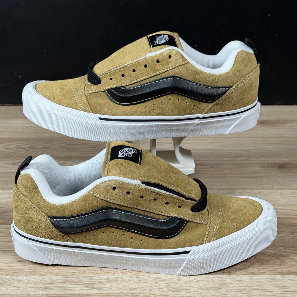 Vans Knu Skool Shoes Mens Size 9 Antelope Brown‎ Black Athletic Skate Sneakers